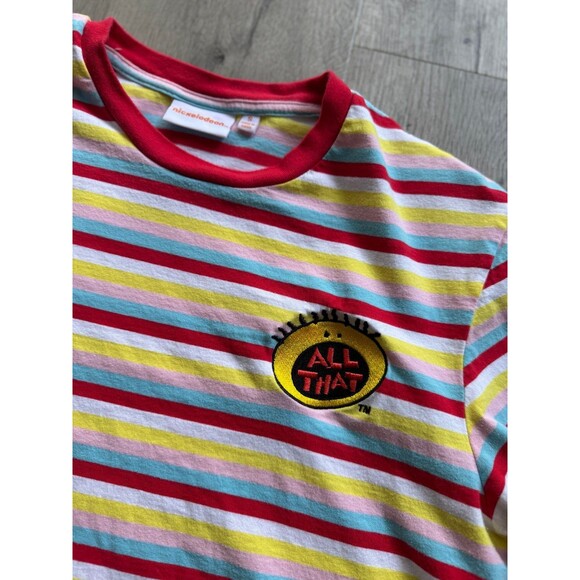 Nickelodeon All That Stripped T-Shirt Women’s Size Small Y2K - Picture 2 of 3